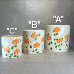 گلدان استوانه ای گلدار